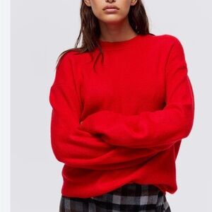 H&M Vibrant Red Crew Neck Sweater